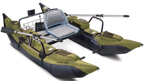 Classic Accessories Colorado Inflatable Fishing Pontoon Boat With Motor Mount