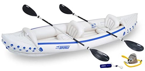 Sea Eagle 370 Deluxe 3 Person Inflatable Portable Sport Kayak